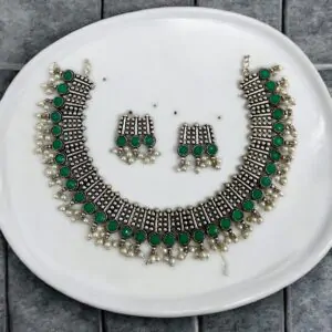 ESHA PEARL CHOKER SET-GREEN