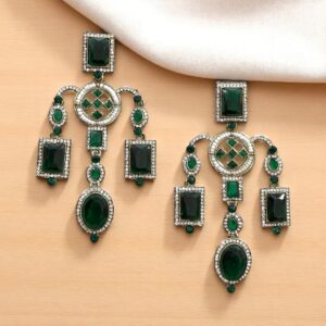 SABYASACHI EARRINGS-GREEN COLOUR