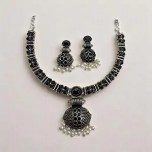 BAHARA CHOKER SET-BLACK