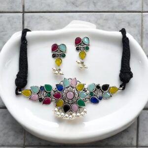 SAHIBA CHOKER SET-MULTICOLOUR