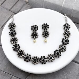 RIDHI CHOKER SET-BLACK