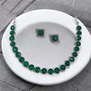 ANIKA CHOKER SET-GREEN