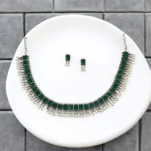 KAVYA CHOKER SET-GREEN