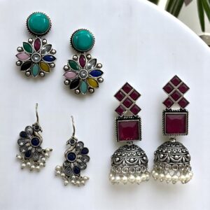 SIVA-SET OF 3 EARRINGS COMBO