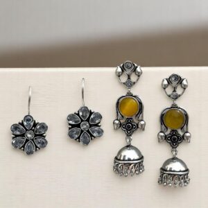 TIYA-SET OF 2 PAIR JHUMKA